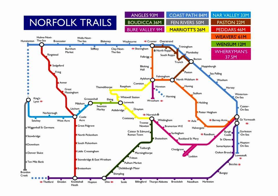 Norfolk Trails map